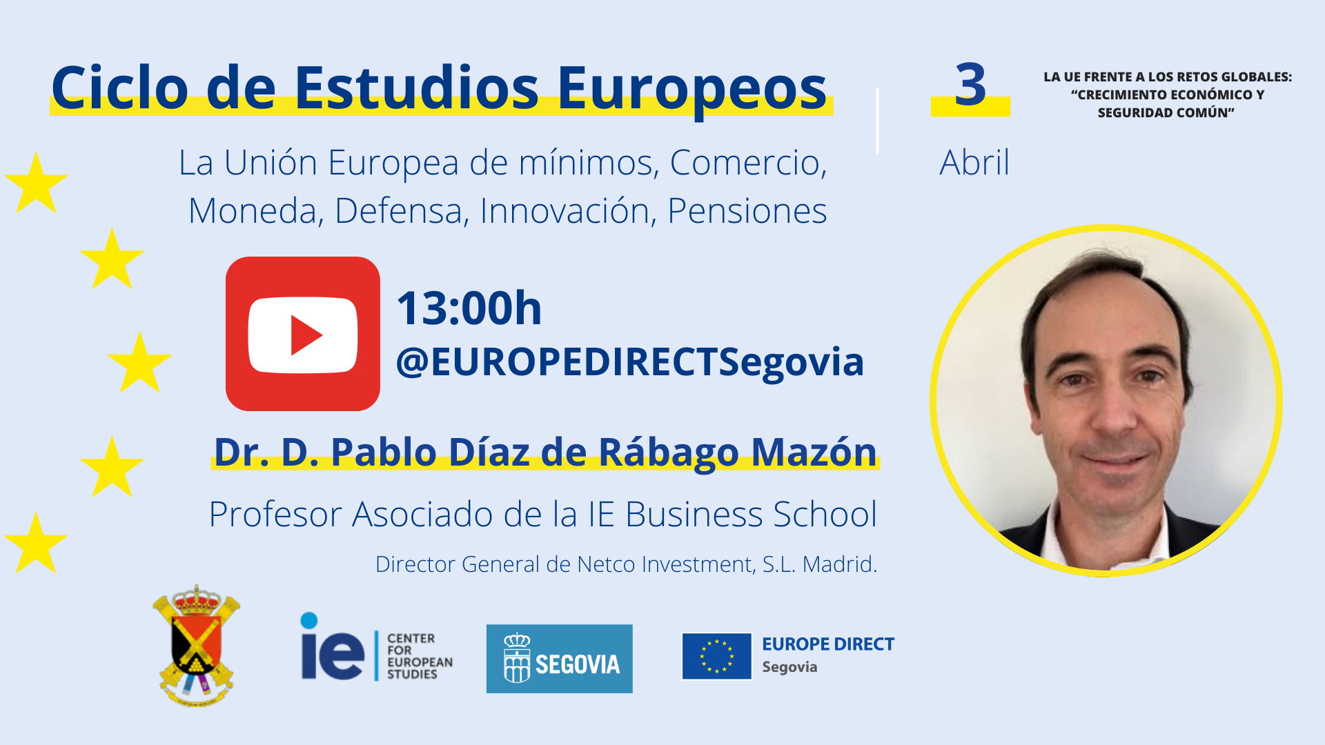 XV Ciclo de Estudios Europeos: Pablo Díaz de Rábago Mazón